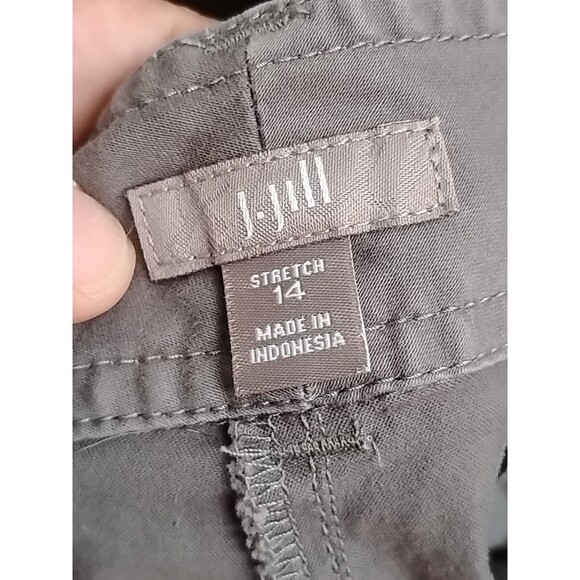 J. Jill Pants Womens Size 14 Gray midrise Cotton Blend Stretch Chino Trousers - Picture 11 of 13